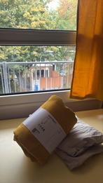 Ginstmott ikea gordijnen nieuw okergeel en lichtgrijs, Amsterdam