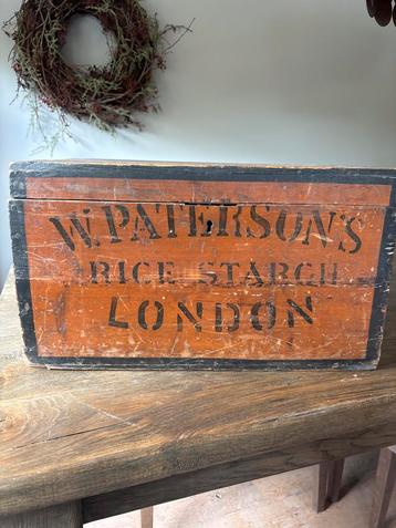 Antieke Houten Kist - W. Paterson's London beschikbaar voor biedingen