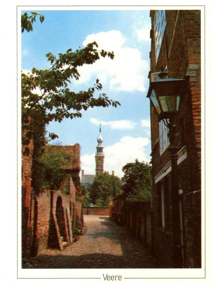 VEERE Oomstraat, Verzamelen, Ansichtkaarten | Nederland, Gelopen, Zeeland, 1980 tot heden, Verzenden