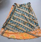Lange Wikkelrok India maat S/M/L/XL, Kleding | Dames, Rokken, Maat 42/44 (L), Oranje, Ophalen of Verzenden, Zo goed als nieuw