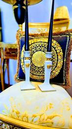 Versace 2 Kandelaars Medusa ( wit/goud ), Ophalen of Verzenden