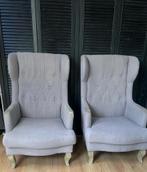 Fauteuils wing chair jline grijs TEAB weg!, Minder dan 75 cm, Sober landelijk, Ophalen of Verzenden, Zo goed als nieuw