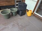Diverse bloempotten, Tuin en Terras, Bloempotten, Gebruikt, Vierkant, Beton, Tuin