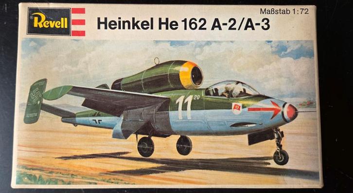 Revell Heinkel He 162 A-2/A-3 1:72, Hobby en Vrije tijd, Modelbouw | Vliegtuigen en Helikopters, Zo goed als nieuw, Vliegtuig