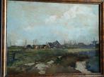 Hollands haven Landschap met Molen verm WGF Jansen., Antiek en Kunst, Kunst | Schilderijen | Klassiek, Ophalen of Verzenden