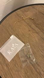 Kaya ketting Jade stainless steel goud met groene steen, Ophalen of Verzenden, Zo goed als nieuw, Goud
