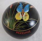 Beschilderd hout doosje uit Thailand, Ophalen of Verzenden, Zo goed als nieuw