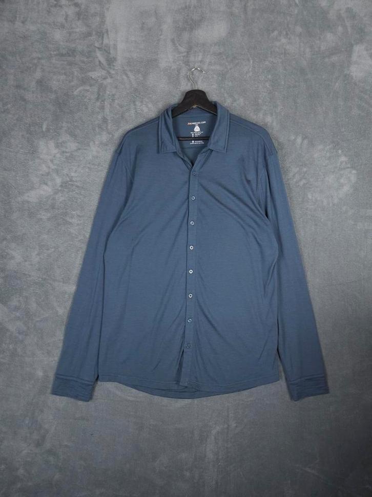 Joe Merino Overhemd Shirt XXL Lange Mouw grijs Wol, Kleding | Heren, Overhemden, Zo goed als nieuw, Overige halswijdtes, Grijs