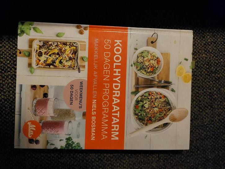 Koolhydraatarm Kookboek - 50 Dagen Programma, Boeken, Kookboeken, Zo goed als nieuw, Voorgerechten en Soepen, Hoofdgerechten, Europa