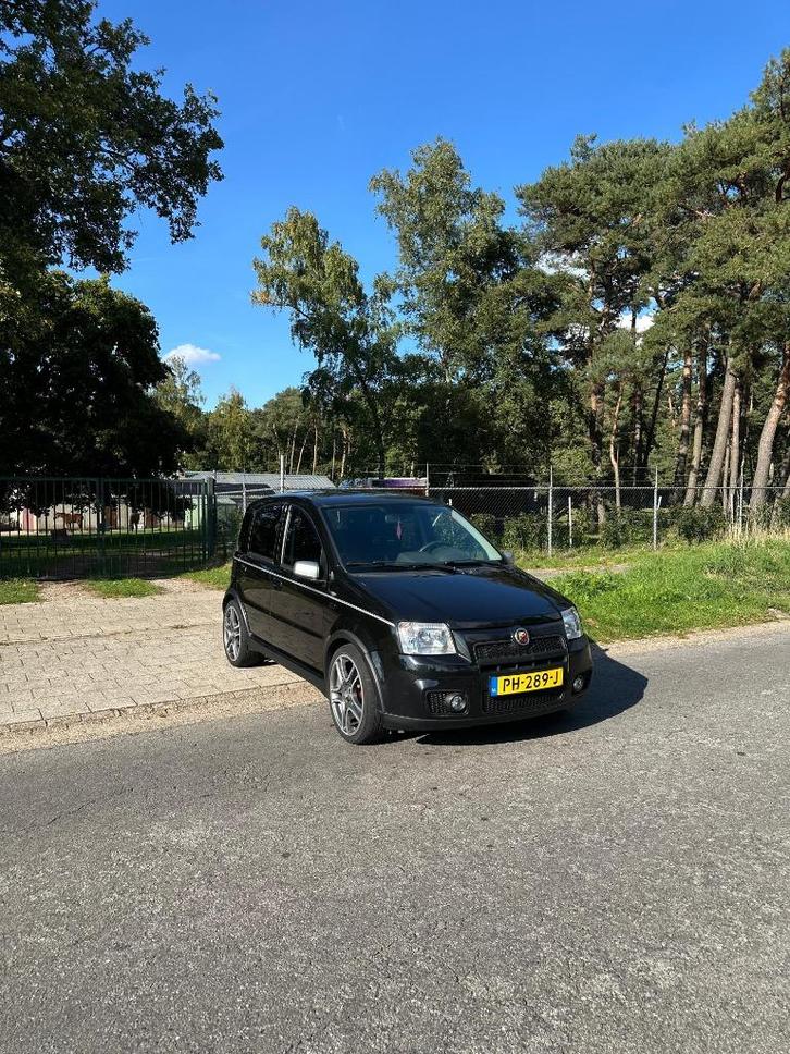 Fiat Panda 1.4 16V 100HP 2007 Zwart, Auto's, Fiat, Particulier, Panda, ABS, Airbags, Airconditioning, Android Auto, Apple Carplay