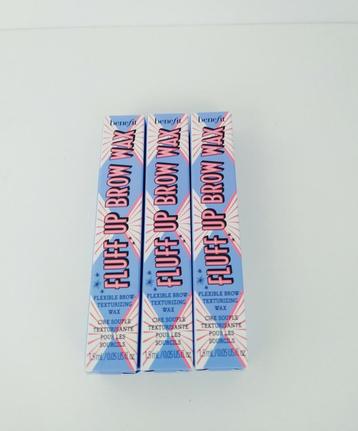 Nieuw 3x Benefit Fluff Up Brow Wax 1,5 ml beschikbaar voor biedingen