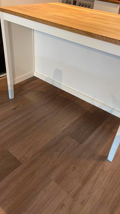 TORNVIKEN Keukeneiland, ecru/eiken, 126x77 cm, Huis en Inrichting, Keuken | Keukenelementen, Nieuw, Minder dan 100 cm, 25 tot 50 cm