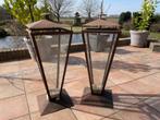 2x GROTE brocante TUINLANTAARN / WINDLICHT ca 75 cm hoog, Antiek en Kunst, Ophalen