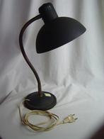 Oude zwart mat metalen bureaulamp jaren 40-50, Minder dan 50 cm, Jaren 40-50, Gebruikt, Ophalen of Verzenden