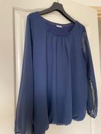 Blauw bloesje, lange mouw, zgan, Zo goed als nieuw, Verzenden, Blauw, Maat 42/44 (L)