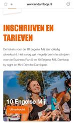 Dam tot damloop ticket gezocht, Eén persoon, Overige soorten, Overige typen