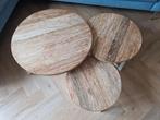 Teak houten Pronto Salontafels (3 maten), Ophalen, Zo goed als nieuw, Bord