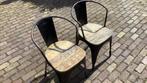 2 zwarte originele tolix stoelen, Ophalen, Twee, Zwart, Zo goed als nieuw