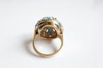 14 Karaat Vintage Ring Turkoois, Ophalen of Verzenden, Met edelsteen, Dame, Goud