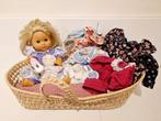 Nanibaby pop + kleding en knuffeltje met geluid, Ophalen of Verzenden, Zo goed als nieuw, Babypop