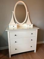 Witte kaptafel met spiegel en lades, Ophalen, 50 tot 100 cm, Zo goed als nieuw, 150 tot 200 cm