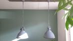 2x Brilliant Betonlook hanglamp / hanglampen Jesper Ø 38cm, Ophalen, Gebruikt, Glas, 75 cm of meer