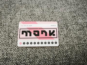 Monk 10x strippenkaart tot 26 jaar, ongebruikt beschikbaar voor biedingen