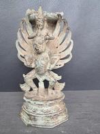 Bronzen beeld/Vishnu rijdt op Garuda/India/Indonesië, Ophalen of Verzenden, Nieuw