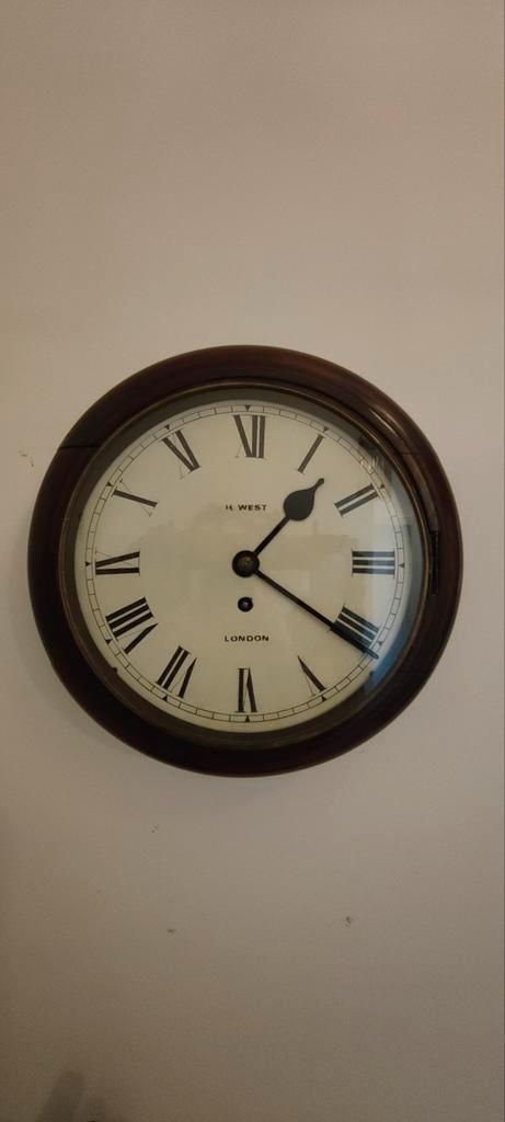 Antieke Engelse pubclock snekuurwerk, Antiek en Kunst, Antiek | Klokken, Ophalen