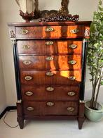 Antieke empire chiffonnière 6 laads, Ophalen