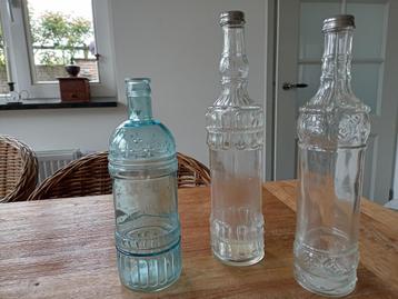 3 sierflessen doorzichtig en blauw beschikbaar voor biedingen