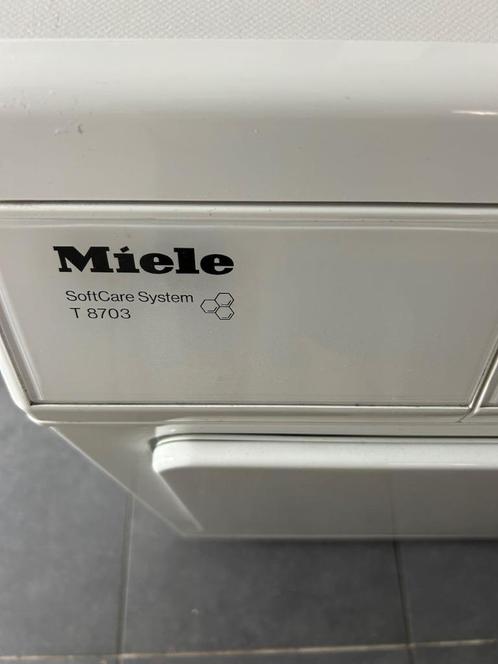 Miele wasdroger T8703 Softcare system, Witgoed en Apparatuur, Wasdrogers, Gebruikt, Luchtafvoer, Voorlader, 6 tot 8 kg, 85 tot 90 cm