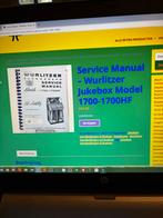 Gezocht: Jukebox Model 1700-1700HF Handleiding, Ophalen of Verzenden, Gebruikt, 1970 tot heden, Wurlitzer