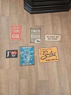 Metalen Wanddecoratie bordjes quotes, Huis en Inrichting, Ophalen of Verzenden, Zo goed als nieuw