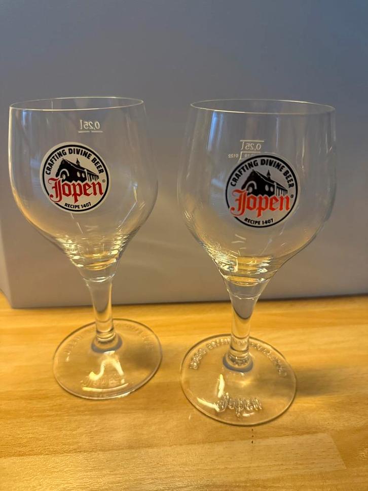 2x Jopen  bierglas 0,25 cl, Verzamelen, Biermerken, Zo goed als nieuw, Glas of Glazen, Overige merken, Ophalen of Verzenden