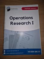 Samenvatting Operations Research I Vrije Universiteit, Ophalen of Verzenden, Gelezen