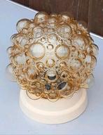 Vintage Amber Bubble Plafonnierre - Mid Century Stijl, Ophalen of Verzenden, Gebruikt, Glas, Mid-Century Modern
