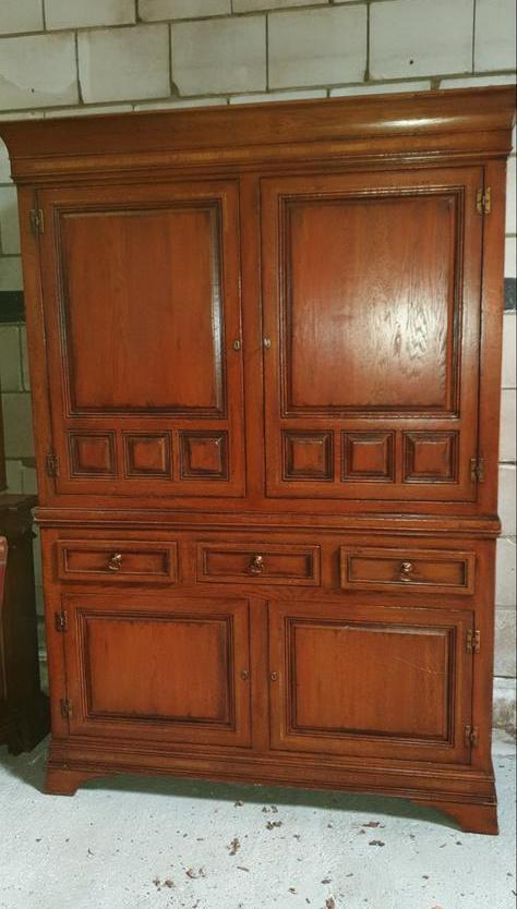 Schuitema Jugendstil Kersenhouten Kast, Huis en Inrichting, Kasten | Buffetkasten, Gebruikt, 150 tot 200 cm, 100 tot 150 cm, 25 tot 50 cm