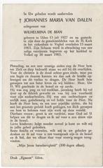 Johannes M. van Dalen 1927 Uden + 1963 Veghel, 35 jr, Verzenden