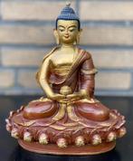 Goldface Boeddha beeld unieke lotustroon aardbeving nepal, Ophalen of Verzenden, Gebruikt