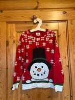 Kersttrui sneeuwpop rood M/L gedragen kan nog ronde mee, Ophalen of Verzenden, Gebruikt