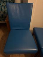 Bert Plantagie, 6 eetkamerstoelen., Ophalen, Gebruikt, Blauw, Hout