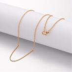 Stainless steel schakelketting goud 2x1.5mm (45cm), Verzenden, Nieuw, Goud, Overige materialen