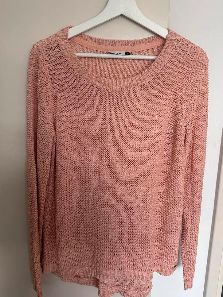 Only Zalmroze Trui Maat L, Kleding | Dames, Truien en Vesten, Gedragen, Maat 42/44 (L), Roze, Ophalen of Verzenden