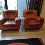 2 Molinari fauteuils, Huis en Inrichting, Fauteuils, 75 tot 100 cm, Klassiek design, Gebruikt, Leer