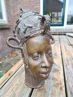 antieke bronzen buste benin, Antiek en Kunst, Ophalen of Verzenden