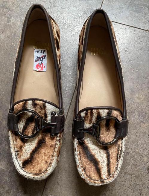 Dames mocassins stuart weitzman mt 37 bruin/luipaard, Kleding | Dames, Schoenen, Zo goed als nieuw, Bruin, Ophalen of Verzenden