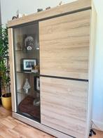 Vitrine MARNOIX 3 deuren met LED franse eik, Huis en Inrichting, Kasten | Vitrinekasten, Ophalen, Zo goed als nieuw, 25 tot 50 cm
