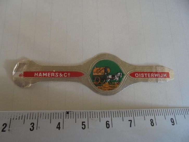 Oude sigarenband Hamers & Co. Oisterwijk Huifkar, Verzamelen, Rookartikelen, Aanstekers en Luciferdoosjes, Zo goed als nieuw, Sigarenbandjes