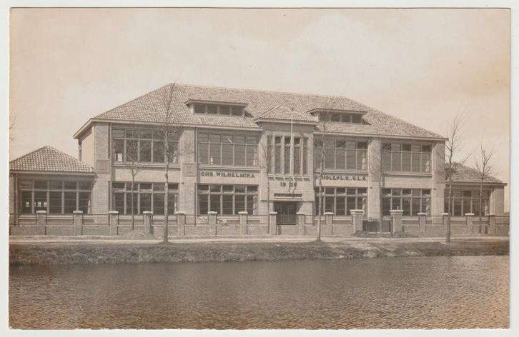 Woerden - Chr. Wilhelmina Scholen 1928 * Fotokaart, Verzamelen, Ansichtkaarten | Nederland, Ongelopen, Utrecht, 1920 tot 1940